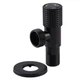 Кран кутовий кераміка SOLOMON EXCLUSIVE 1/2″X3/4″ 989 BB (BLACK/BLACK) ( 1шт.) - зображення 1