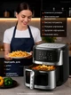 Мультипіч Аерогриль BITEK AIR FRYER GRILL на 14 литров 4800 Вт айрогриль, мультигриль, фритюрниця без олії, гриль електро Black Silver - зображення 8