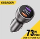 Автомобільний зарядний пристрій Essager ES-CC18 73 Вт з подвійним USB-портом та LED дисплеєм - зображення 1