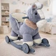 Конячка-гойдалка 2 в 1 LeanToys Ослик сіра, 28722 (5905991087045) - зображення 3
