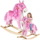 Конячка-качалка LeanToys з рухомим ротом і хвостом 74 см рожева, 2255 (5902808151708) - зображення 8