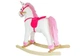 Конячка-качалка LeanToys з рухомим ротом і хвостом 74 см біло-рожева, 2252 (5902808151722) - зображення 5