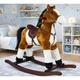 Конячка-качалка LeanToys з рухомим ротом і хвостом 74 см світло-коричнева, 2254 (5902808151715) - зображення 9