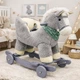 Конячка-гойдалка 2 в 1 LeanToys Ослик світло-сіра, 28720 (5905991087021) - зображення 4