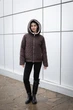 Демісезонна куртка Mila Nova К-315 48 шоколад+молоко - изображение 5