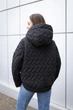 Демісезонна куртка Mila Nova К-315 50 чорний+молоко - изображение 5