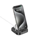 Бездротовий зарядний пристрій HOCO CQ16B Astute 2-in-1 desktop charger Black - зображення 2