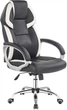 Fotel biurowy Halmar Barton Czarno-Biały (5905248115583) - obraz 1