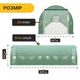Садова теплиця парник із москітною сіткою 24м2 8х3х2 м LEOBRO Garden Green Mosquito Door LB-G125-GRN, зелена - зображення 2