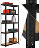 Стеллаж металлический на 5 полок, нагрузкой до 875 кг LEOBRO LB-R117 Black 150 х 70 х 30 см, 175кг/полка, черный - изображение 6