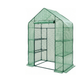 Стеллаж-теплица на 4 полки 130 г/м² LEOBRO LB-G121 Green 143x73x195 см, с защитой от ультрафиолета, из ПВХ, зеленая - изображение 1
