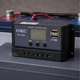 Контролер заряду для сонячної панелі 20A 12V/24V, ШІМ регулятор для свинцево-кислотних акумуляторів OPEN AGM GEL з LCD дисплеєм, 2×USB 5V та автоматичним визначенням напруги, DP-520A - зображення 1