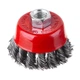 Щітка чашкова 65 мм, для КШМ, М14 (пучки крученого дроту) INTERTOOL (BT-2065) - изображение 1