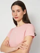 Футболка хлопковая женская Puma Ess Centered Cat Logo Tee 69291626 S Rosy Outlook (4069162386427) - изображение 4