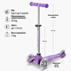 Детский трехколесный самокат Micro Mini Deluxe Fairy Glitter со светом Пурпурный - изображение 4