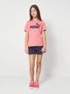Детский летний комплект (футболка + шорты) для девочки Puma Essentials No.1 Logo 68630725 134-140 см Wild Pink (4069161973222) - изображение 1