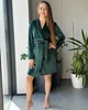 Женский велюровый халат средней длины Изумрудный Maybel 2XL/3XL 221 (4066_3) - изображение 3