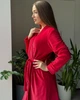 Женский велюровый халат средней длины Красный Maybel 2XL/3XL 221 (4065_3) - изображение 4
