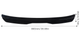 Спойлер на заднє скло універсальний (Gloss Black) Rear Roof Lip Strip дефлектор даху - зображення 3