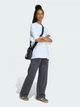 Футболка хлопковая оверсайз длинная женская Adidas Soft Side Oversized Graphic T-Shirt KA5091 XS White (4068814068544) - изображение 3