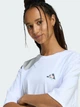 Футболка хлопковая оверсайз длинная женская Adidas Soft Side Oversized Graphic T-Shirt KA5091 XS White (4068814068544) - изображение 4