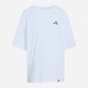 Футболка хлопковая оверсайз длинная женская Adidas Soft Side Oversized Graphic T-Shirt KA5091 XS White (4068814068544) - изображение 6