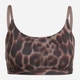 Спортивный топ для бега женский Adidas Optime Essentials Workout Leopard Light Support Bra KA6343 XL Earth Strata (4068822088091) - изображение 6