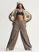 Джинсы женские Adidas Originals Firebird Oversized Aop Denim Pants KD8811 S Earth Strata (4068805012235) - изображение 3