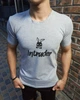 Футболка мужская Intruder Bunny с фирменным принтом хлопковая прямого кроя повседневная серая/M - изображение 1