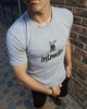 Футболка мужская Intruder Bunny с фирменным принтом хлопковая прямого кроя повседневная серая/M - изображение 2