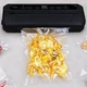 Вакуумний пакувальник для харчових продуктів Food Vacuum Sealer з різаком та пакетами, чорний - зображення 2