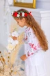 Вишиванка для дівчинки Trend Тюльпанчики 158 Білий (SOLD2226) - изображение 3