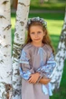Вишита сукня для дівчинки Trend Пташеня 122 Коричневий (SOLSUD2202) - изображение 3