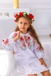 Вишиванка для дівчинки Trend Тюльпанчики 140 Білий (SOLD2226) - изображение 7