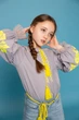 Вишиванка для дівчинки Trend Жовті 158 Сірий (SOLD2241) - зображення 5