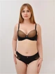 Комплект білизни push-up і трусики 9380 Balaloum чорно-бежевий 80C - зображення 1