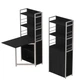 Стіл книжка з етажеркою Практик 2 Ferrum-decor 1555x640x990 Білий метал ДСП Сосна Кембра 16 мм (FRD-104634) - зображення 1