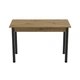 Стол кухонный Ferrum-decor Бенита 75x120x60 Черный ДСП Дуб Артизан 16мм (FRD-105691) - изображение 1