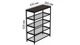 Полиця для взуття Слайм 4 Ferrum-decor 820x630x260 Чорний метал ДСП Венге Магія 16 мм (FRD-105161) - зображення 6