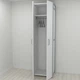 Шафа Гардероб Уні секція 6 серії Конект Ferrum-decor 220x60x50см Сірий метал ДСП Білий 16 мм (FRD-104575) - зображення 1