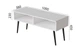 Тумба под ТВ Невада Ferrum-decor 45x100x38 Черный металл ДСП Белый 16 мм (FRD-106725) - изображение 5