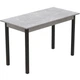 Стол кухонный Ferrum-decor Марио 75x120x70 Черный ДСП Бетон 16мм (FRD-105587) - изображение 1