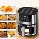 Аэрофритюрница мультипечь Air Fryer MS-3221 7 л с сенсорным управлением антипригарной чашей смотровым окном 3500 Вт - изображение 2