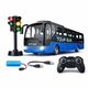 Радиоуправляемый туристический автобус City Bus 39,5 см синий со светофором — автобус на пульте 2.4GHz, свет фар, аккумулятор - изображение 1