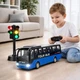 Радиоуправляемый туристический автобус City Bus 39,5 см синий со светофором — автобус на пульте 2.4GHz, свет фар, аккумулятор - изображение 2