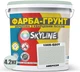 Цветная краска-грунт акриловая с кварцевым песком SkyLine 1005-G20Y 4.2 кг Амброзия (4821044020252) - изображение 2