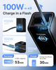 Повербанк портативний EcoFlow Rapid 25000mAh (170W) з вбудованим і висувним кабелями та дисплеєм універсальний, Black - зображення 3