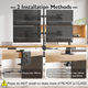 Кронштейн для 4 моніторів BONTEC 13–27″, регульований Quad Monitor Stand, VESA 75x75/100x100, до 10 кг - зображення 5