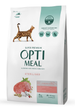 Сухой корм OptiMeal Adult Cat Sterilised Beef & Sorghum для стерилизованных кошек и кастрированных котов с высоким содержанием говядины и сорго 4 кг - изображение 1