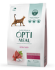 Сухой корм OptiMeal Adult Cat High in Veal для взрослых котов с высоким содержанием телятины 4 кг - изображение 1